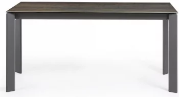 Раскладной стол Atta 160-220X90X76 CM с имитацией состаренного метала серый