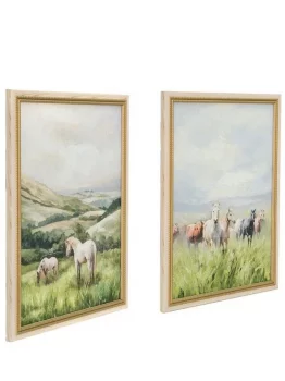 Картины с лошадьми, набор 2 предмета 60X3X80 CM