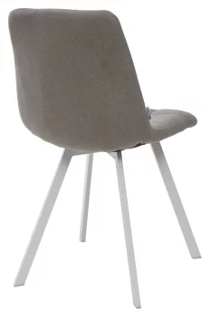 Стул CHILLI SQUARE UF860-08B серый, ткань / белый каркас 46X55X89 CM