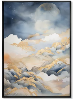 Постер на холсте Clouds over the mountains 75X105 CM