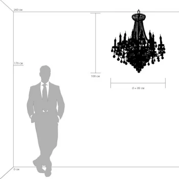 Подвесная люстра Classic 89X89X140 CM
