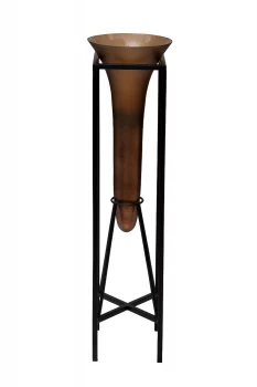 Напольная подставка под цветы на стеклянном основании 20X20X81 CM