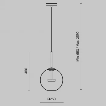 Подвесной светильник Комета 250X2470 CM