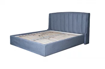 Кровать Odry с подъемным механизмом, шенилл, синий Natur Sin 206X220X120 CM
