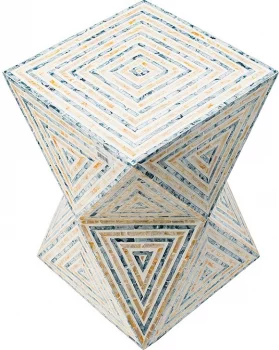 Столик украшенный раковинами устриц Versace 35X35X50 CM