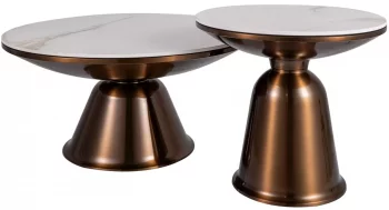 Комплект из двух столиков Vera 75X75X41 / 50X50X50 CM