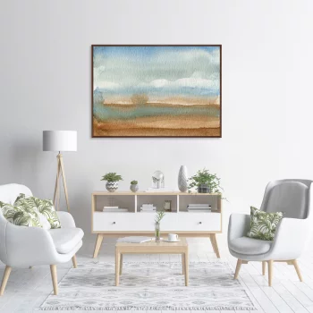 Репродукция на холсте Valley landscape in July 105X75 CM