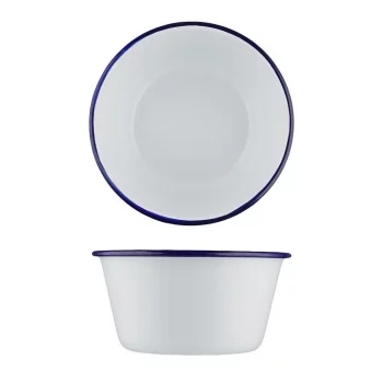 Салатник 800 мл d 15,4 см h7 см Blue Rim эмалированая сталь SUNNEX [1]