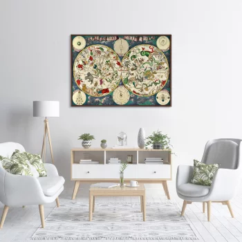 Постер Map of constellations 105X75 CM