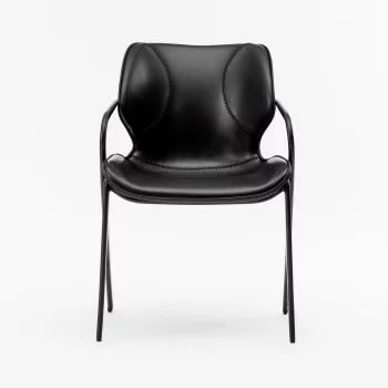 Стул Мангейм черная экокожа ножки черные 55X63X81 CM