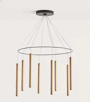 Подвесная люстра Mika Multi 8L золотой 60X300 CM