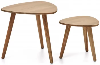 Набор из двух столиков Duvani 61X60X55 / 43X42X39 CM