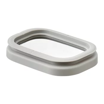Банка для хранения прямоугольная vacuum glass, 1,75 л, светло-серая