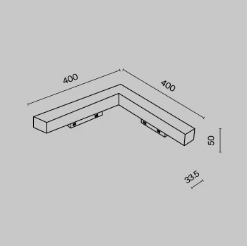 Трековый светильник Basis Angle черный