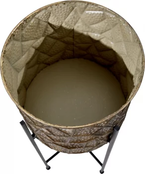 Набор из трёх кашпо на подставках Adjoa 35X35X80 / 29X29X71 / 24X24X64 CM