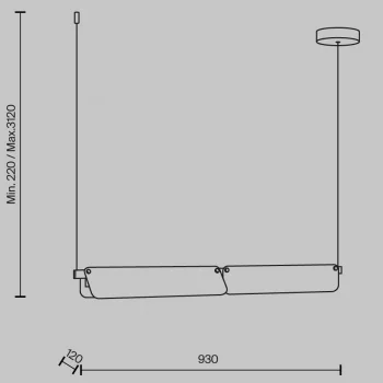 Подвесной светильник Flat 93X12X22 CM