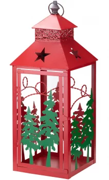 Набор из двух фонарей под свечи Xmas 25X25X67 / 18X18X47 CM