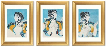 Набор из трёх постеров Ladies in Blue 51X71 / 51X71 / 51X71 CM