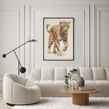 Постер на холсте Leopards Hunt 75X105 CM