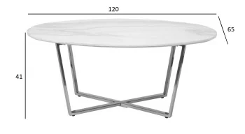 Овальный журнальный стол 120X65X41 CM