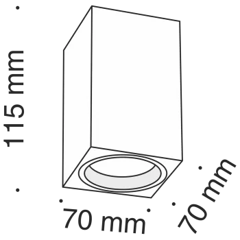 Накладной точечный светильник Фокус 7X7X11.5 CM