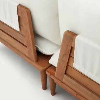 Комплект из модульного дивана и столика из тика Portitxol 180X180X85 / 80X80X35 CM