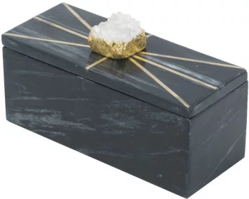 Шкатулка из черного мрамора Angharad 19X8X8 CM