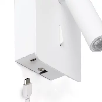Настенный светильник для чтения SUAU USB C белый LED 3W 17X14X9.7 CM