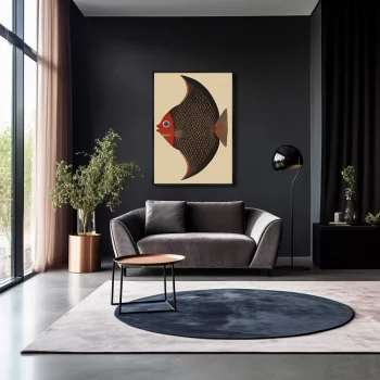 Постер на холсте Angel Fish drawing 75X105 CM