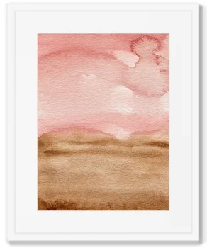 Постер в раме Sunset over the field 42X52 CM