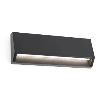 Уличное настенное бра Must-3 тёмно-серое 8X21.7X3.5 CM