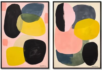 Набор из двух постеров на холсте Colors and Forms 75X105 / 75X105 CM
