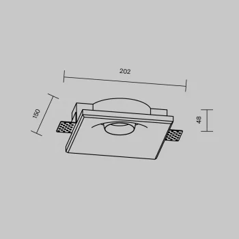 Встраиваемый точечный светильник Downlight 15X15X4.8 CM