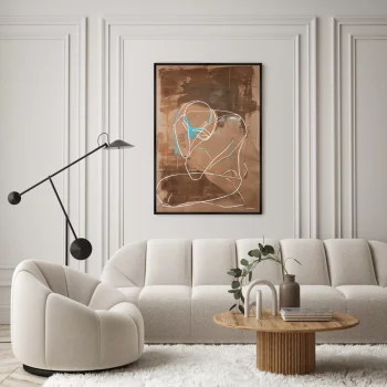 Репродукция картины на холсте The Birth of the Thinker Form 75X105 CM
