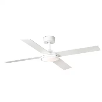 Потолочный вентилятор SAINT белый 4 лопасти 24W CCT 132X132X29.1 CM