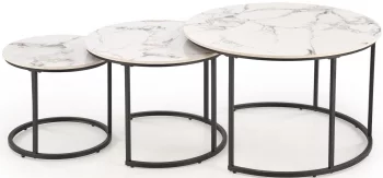 Комплект из трёх столиков Gilda 80X80X50 / 60X60X45 / 45X45X40 CM