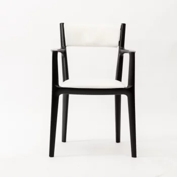 Стул Виннер белая экокожа массив березы тон черный глянец 56X48X82 CM