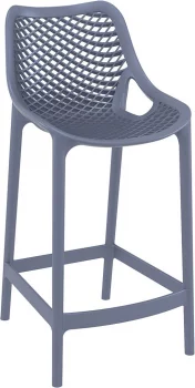 Стул пластиковый полубарный Air 44X51X95 CM серый