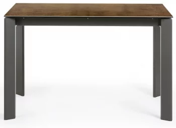 Раскладной стол Atta 120-180X80X76 CM с имитацией состаренного метала коричневый