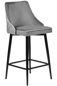 Стул полубарный Dave 51X48X96 CM серый