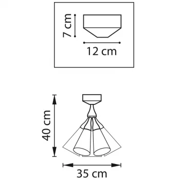 Люстра Cone 35X35X40 CM