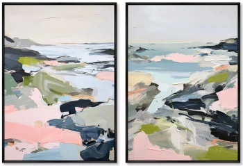 Набор из двух постеров на холсте Sea Bay in Autumn 75X105 / 75X105 CM