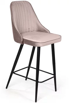 Стул полубарный Berg 47X50X99 CM пепельно-бежевый