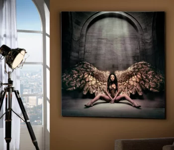 Постер на закаленном стекле Angel caido 100X100 CM