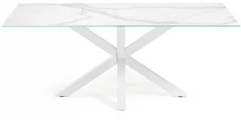 Стол Arya 160X90X78 CM белые ножки белая керамическая столешница