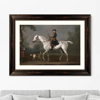 Sir Roger Burgoyne Riding Badger 81X61 CM