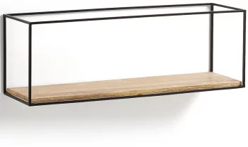Настенная полка из стали и манго Edwina 90X26X30 CM