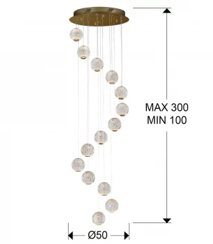 Люстра Austral LED 14L 50 CM