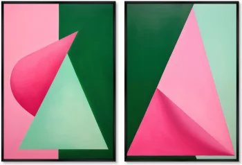 Набор из двух постеров на холсте Geometric watermelon 75X105 / 75X105 CM
