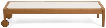 Шезлонг из эвкалипта Caterin 200X70X37-94 CM бежевый